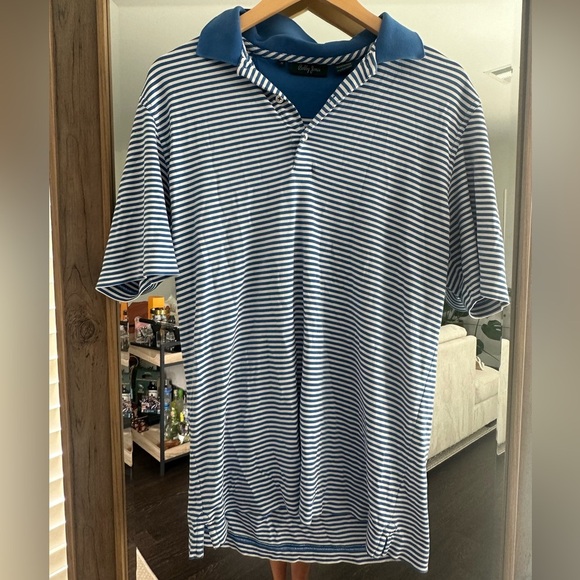 Bobby Jones Signature 100% Mercerized Cotton Robson Stripe Polo Shirt - Picture 2 of 7